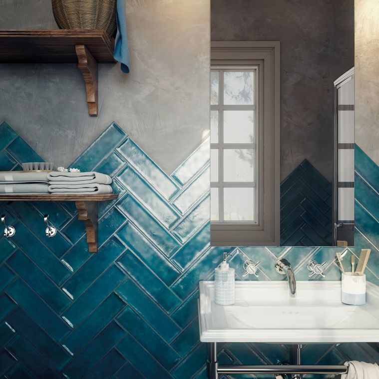 Small format in a bathroom