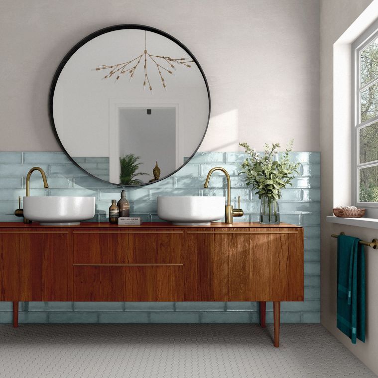 Small format in a bathroom