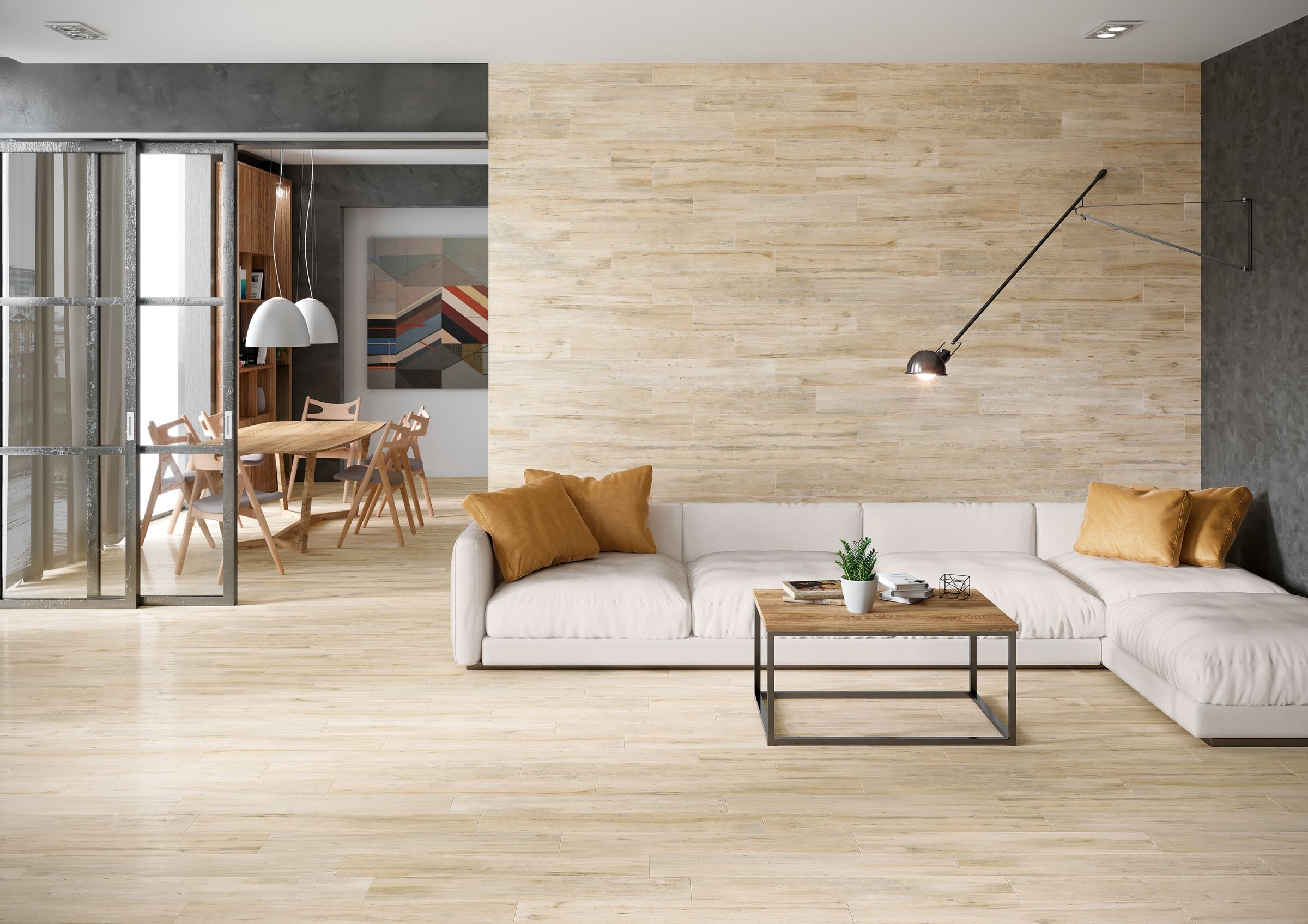 Wood effect tiles