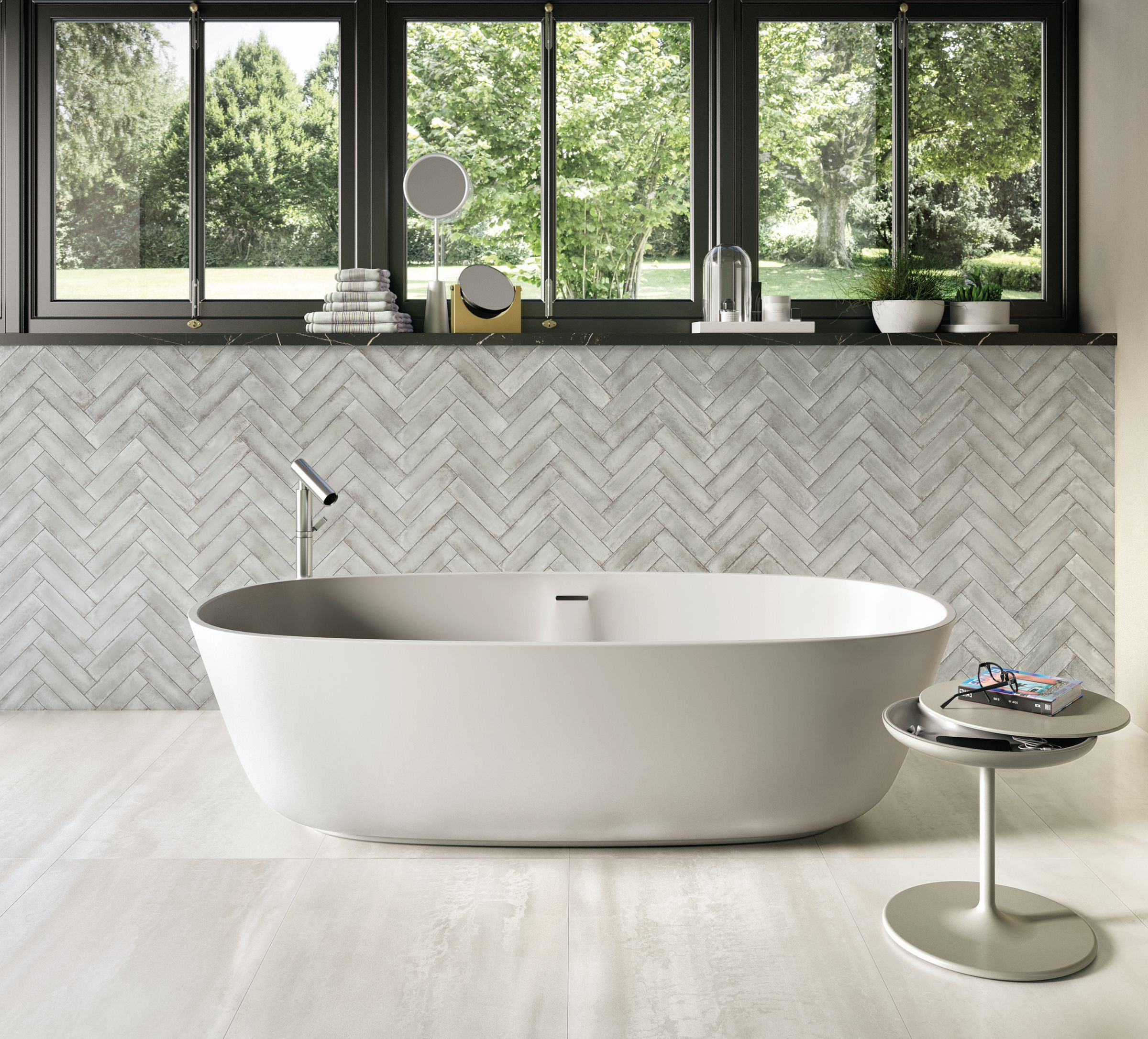 Small format in a bathroom